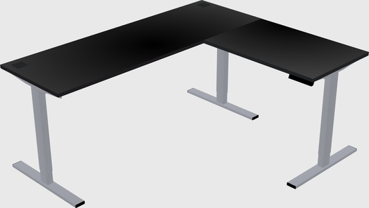 Sit-to-stand L-shaped Desk