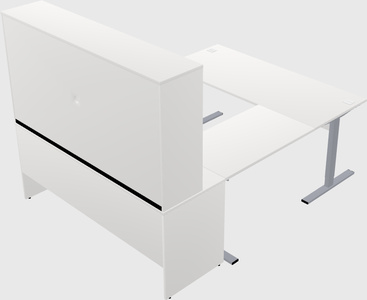 Sit-to-stand u-shaped desk