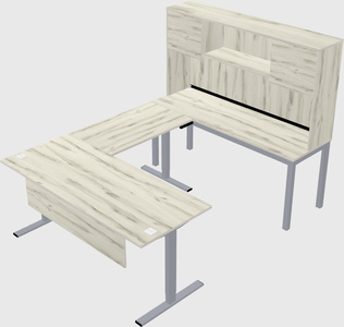 Sit-to-stand u-shaped desk