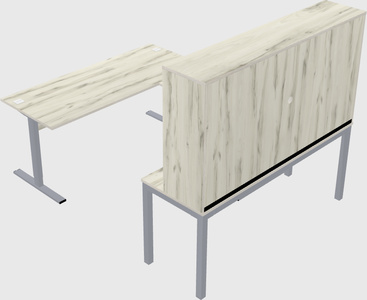 Sit-to-stand u-shaped desk