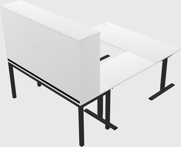 Sit-to-stand u-shaped desk