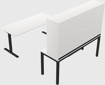 Sit-to-stand u-shaped desk