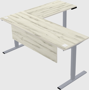 Sit-to-stand l-shaped desk