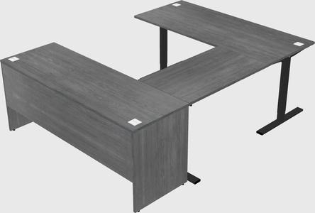 Sit-to-stand u-shaped desk
