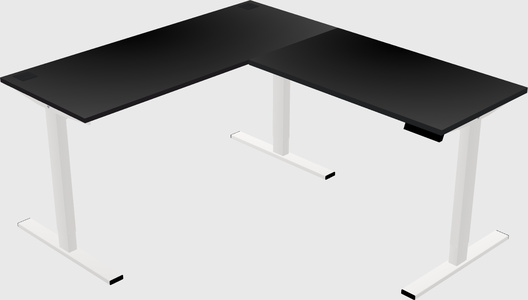 Sit-to-stand L-shaped Desk