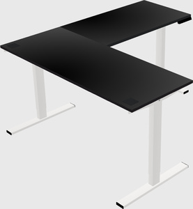 Sit-to-stand l-shaped desk
