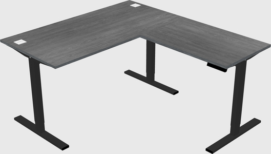 Sit-to-stand L-shaped Desk