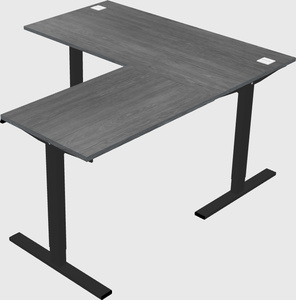 Sit-to-stand l-shaped desk