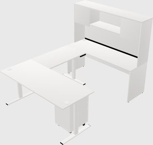 Sit-to-stand u-shaped desk