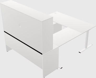 Sit-to-stand u-shaped desk
