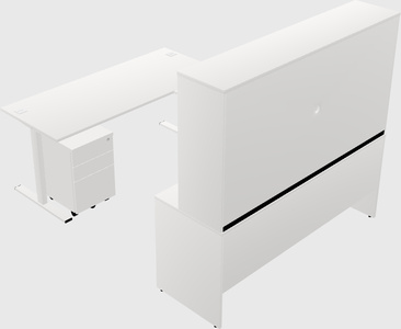 Sit-to-stand u-shaped desk