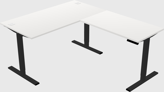 Sit-to-stand L-shaped Desk