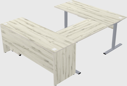 Sit-to-stand u-shaped desk