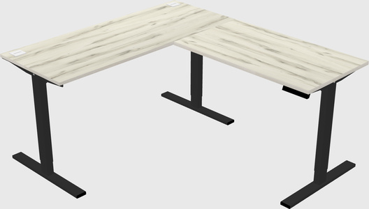 Sit-to-stand L-shaped Desk
