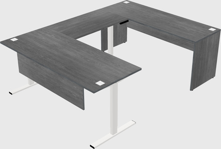 Sit-to-stand u-shaped desk