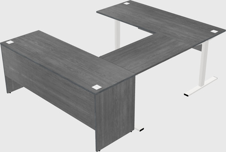 Sit-to-stand u-shaped desk