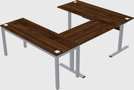 Sit-to-stand u-shaped desk