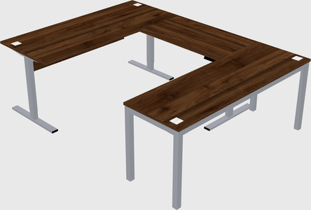 Sit-to-stand u-shaped desk
