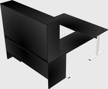 Sit-to-stand u-shaped desk