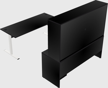 Sit-to-stand u-shaped desk
