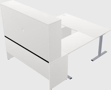 Sit-to-stand u-shaped desk