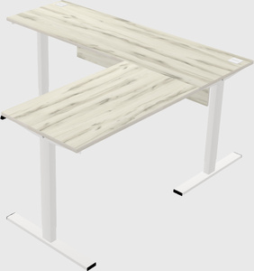 Sit-to-stand l-shaped desk