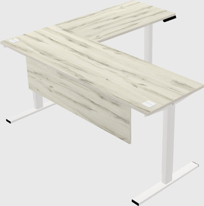 Sit-to-stand l-shaped desk