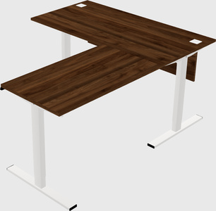 Sit-to-stand l-shaped desk