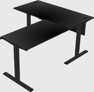 Sit-to-stand l-shaped desk