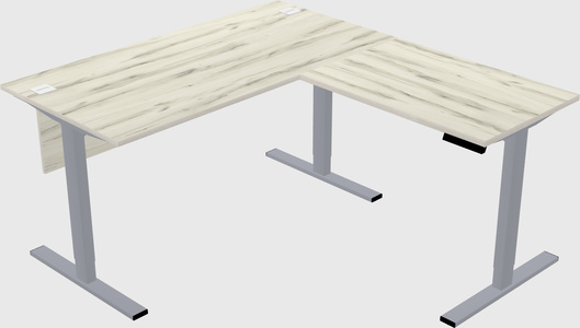 Sit-to-stand l-shaped desk
