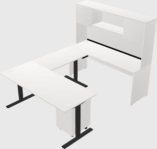 Sit-to-stand u-shaped desk