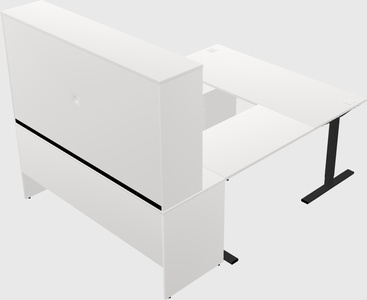 Sit-to-stand u-shaped desk