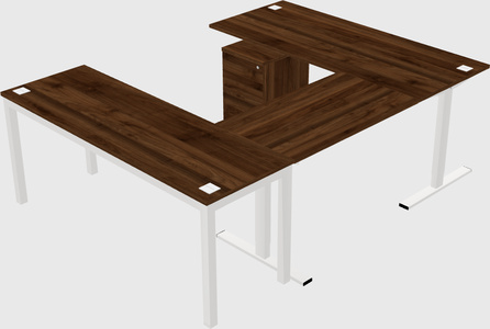 Sit-to-stand u-shaped desk