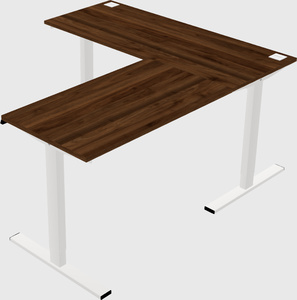 Sit-to-stand l-shaped desk