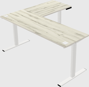 Sit-to-stand l-shaped desk