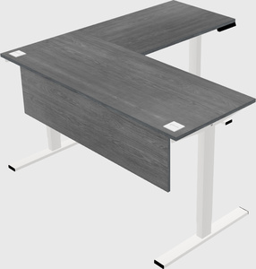 Sit-to-stand l-shaped desk