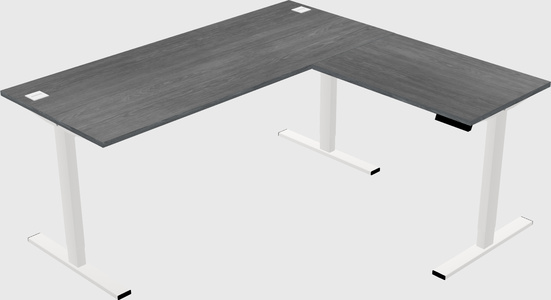 Sit-to-stand L-shaped Desk