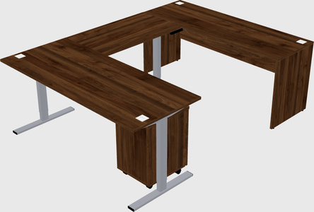Sit-to-stand u-shaped desk