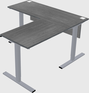 Sit-to-stand l-shaped desk