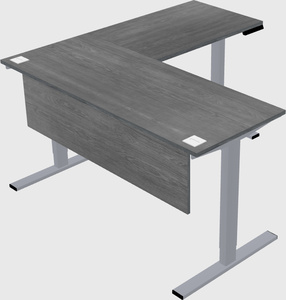 Sit-to-stand l-shaped desk