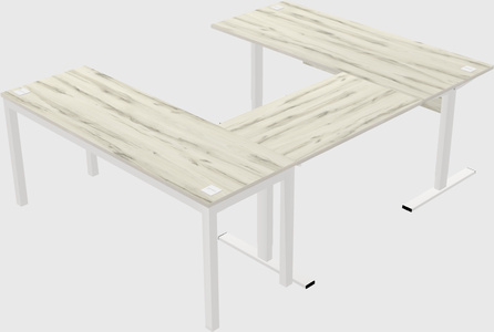 Sit-to-stand u-shaped desk