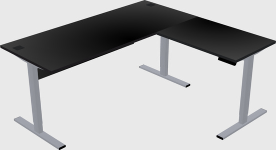 Sit-to-stand L-shaped Desk