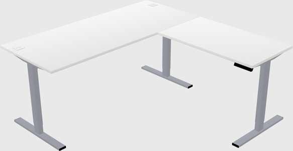 Sit-to-stand L-shaped Desk