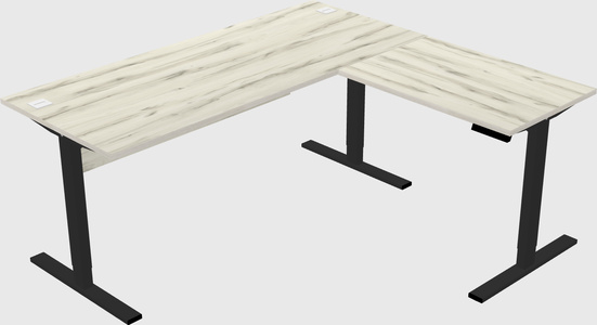 Sit-to-stand L-shaped Desk