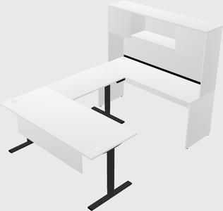 Sit-to-stand u-shaped desk