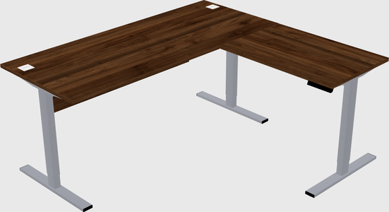 Sit-to-stand L-shaped Desk