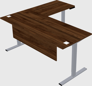 Sit-to-stand l-shaped desk