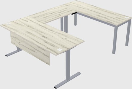 Sit-to-stand u-shaped desk