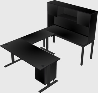 Sit-to-stand u-shaped desk