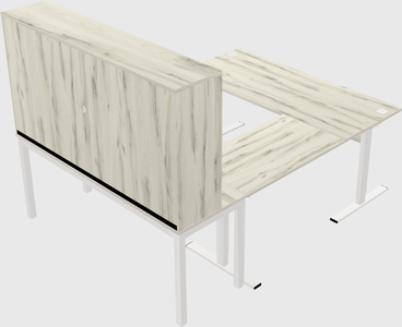 Sit-to-stand u-shaped desk
